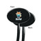 Baby Shower Black Plastic 7" Stir Stick - Single Sided - Oval - Front & Back