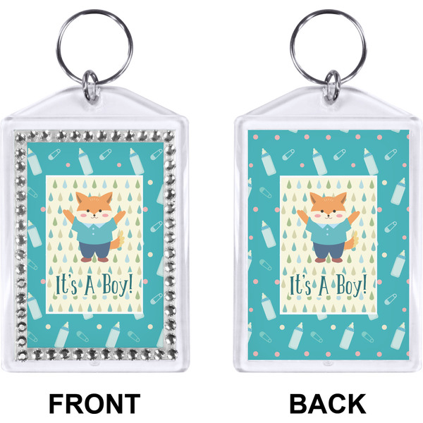 Baby Shower Bling Keychain (Front + Back)