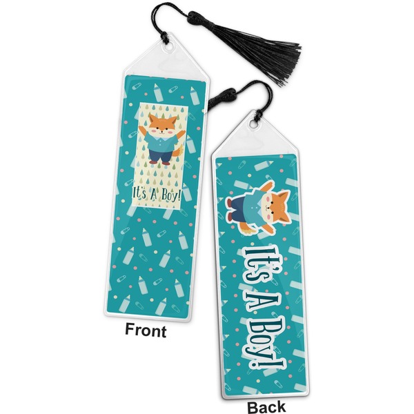 Baby Shower Bookmark with tassel - Front and Back