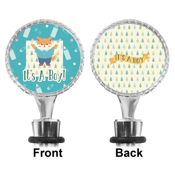 Baby Shower Bottle Stopper - Front and Back