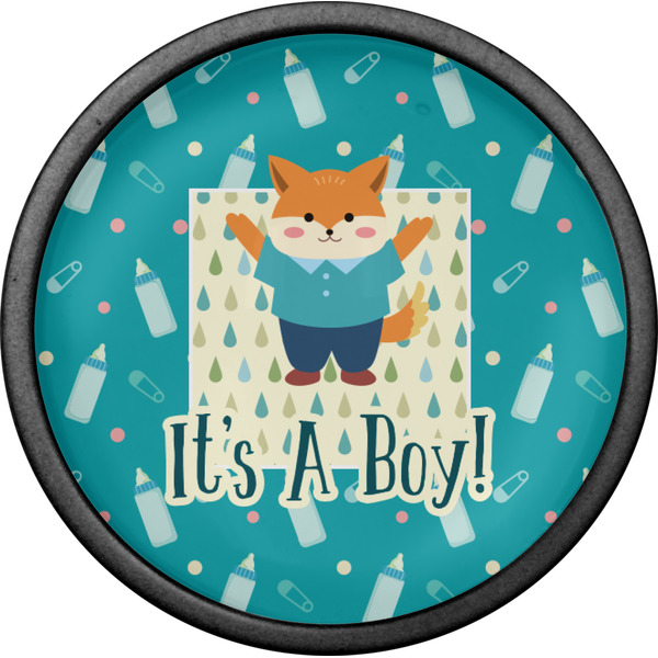 Baby Shower Cabinet Knob - Black - Front