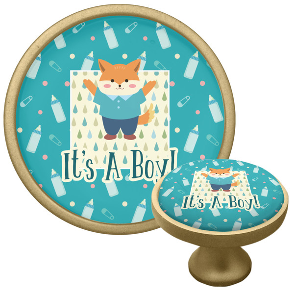 Baby Shower Cabinet Knob - Gold - Multi Angle