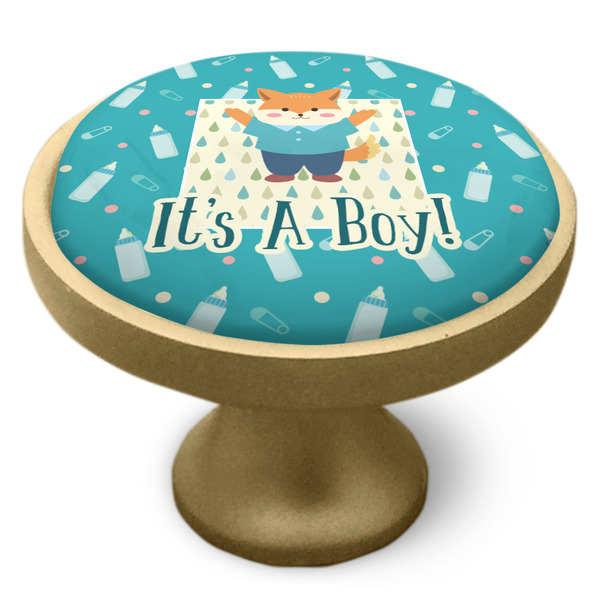 Baby Shower Cabinet Knob - Gold - Side