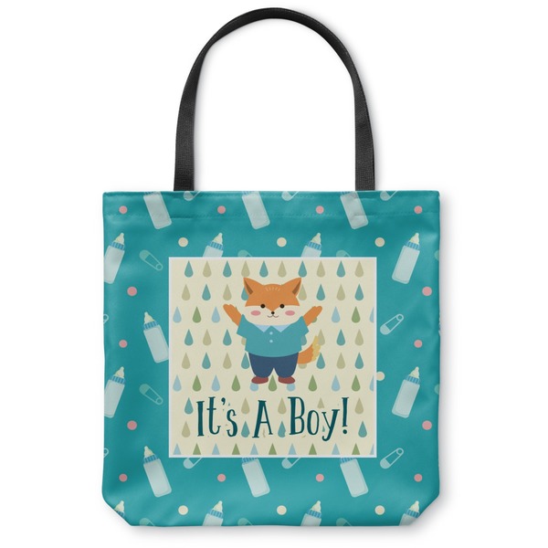 Custom Baby Shower Canvas Tote Bag - Medium - 16"x16" (Personalized)