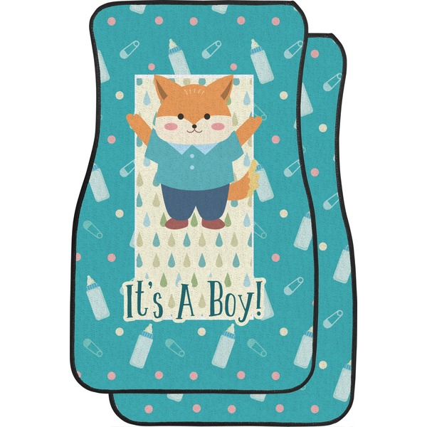 Custom Baby Shower Car Floor Mats (Front Seat) (Personalized)