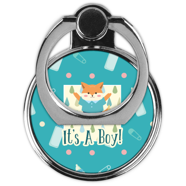 Baby Shower Cell Phone Ring Stand & Holder - Front (Collapsed)