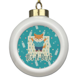 Baby Shower Ceramic Ball Ornament