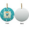 Baby Shower Ceramic Flat Ornament - Circle Front & Back (APPROVAL)