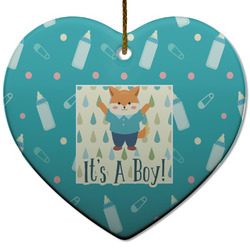 Baby Shower Heart Ceramic Ornament