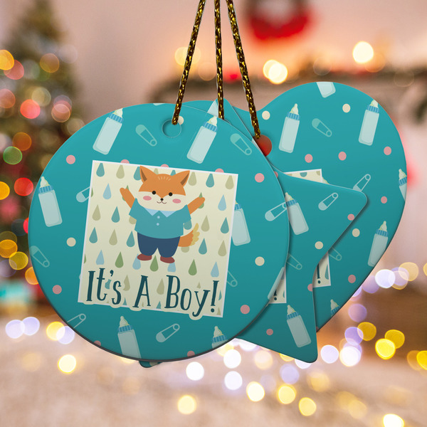 Custom Baby Shower Ceramic Ornament