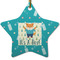 Baby Shower Ceramic Flat Ornament - Star (Front)