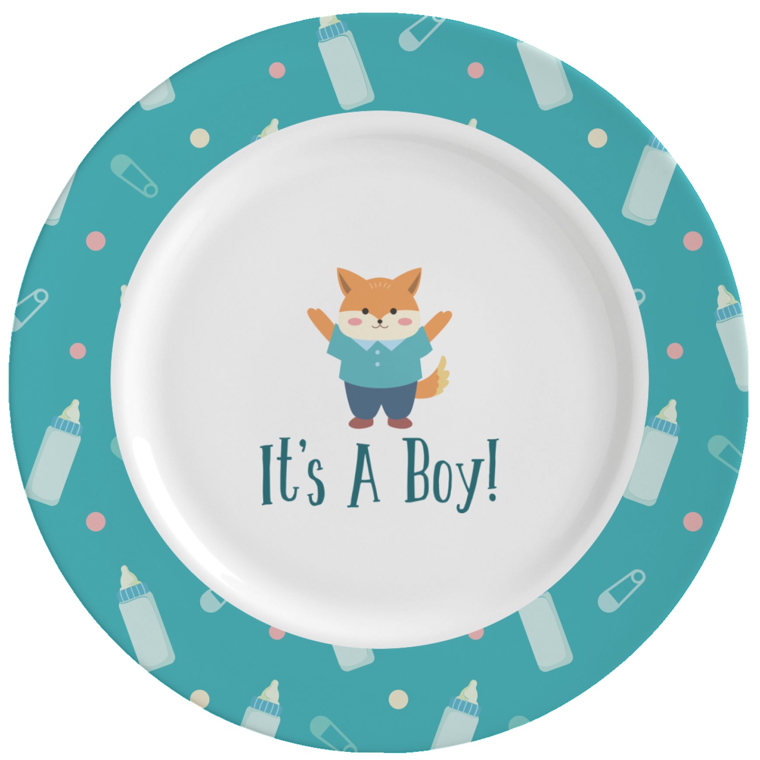 Baby Shower Ceramic Dinner Plates (Set of 4) (Personalized