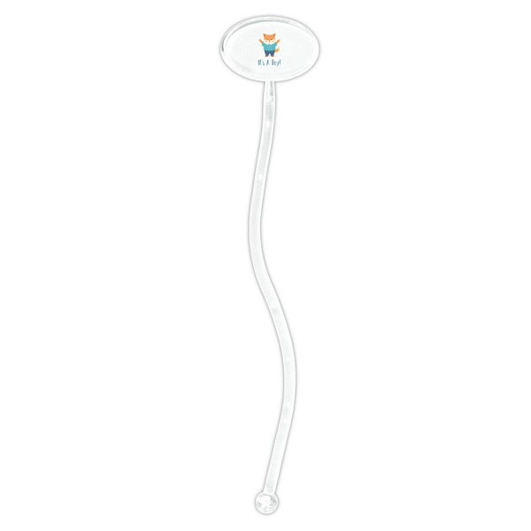 Baby Shower Clear Plastic 7" Stir Stick - Oval - Single Stick