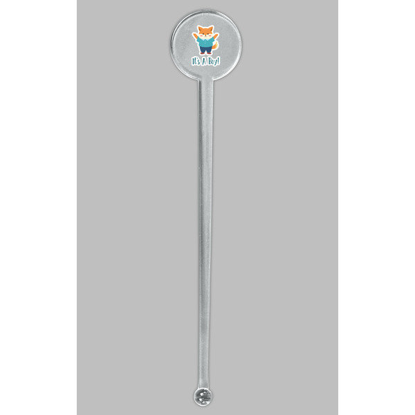 Baby Shower Clear Plastic 7" Stir Stick - Round - Single Stick