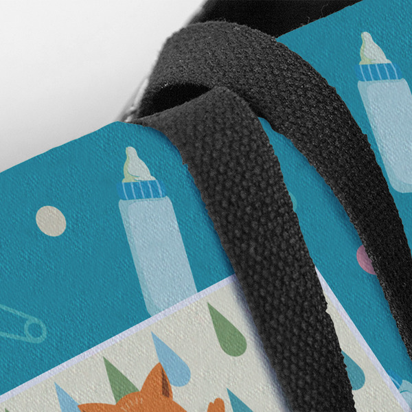 Baby Shower Closeup of Tote w/Black Handles