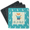 Baby Shower Square Rubber Backed Coasters - Set of 4 (Personalized)