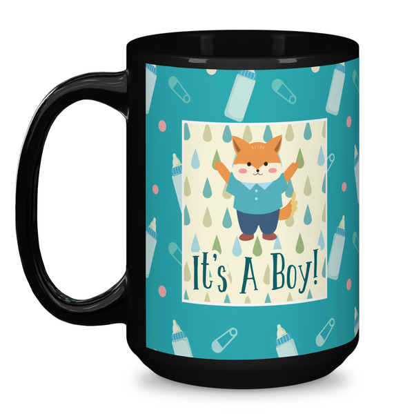 Baby Shower Coffee Mug - 15 oz - Black