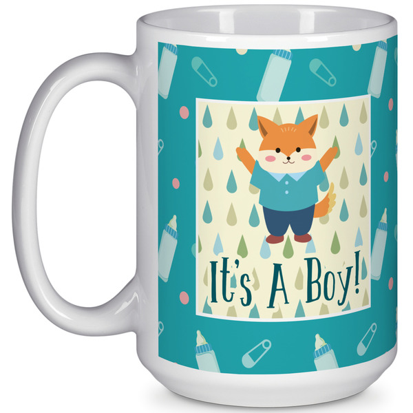 Custom Baby Shower 15 Oz Coffee Mug - White