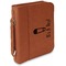 Baby Shower Cognac Leatherette Bible Covers with Handle & Zipper - Main