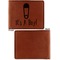 Baby Shower Cognac Leatherette Bifold Wallets - Front and Back Single Sided - Apvl