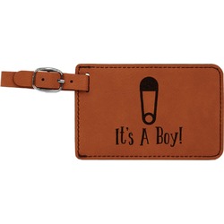 Baby Shower Leatherette Luggage Tag (Personalized)