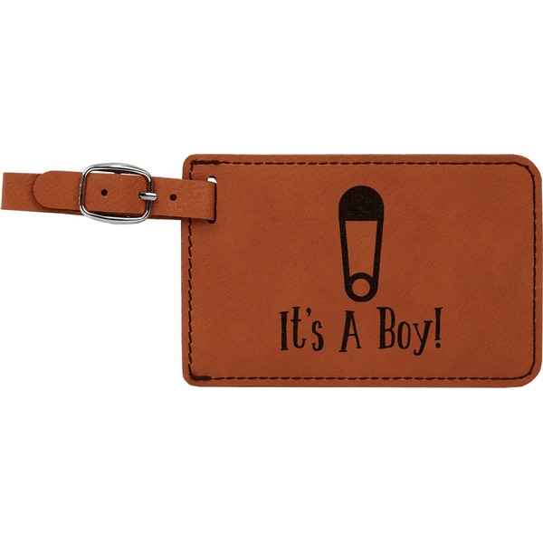 Custom Baby Shower Leatherette Luggage Tag (Personalized)