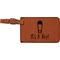 Baby Shower Cognac Leatherette Luggage Tags