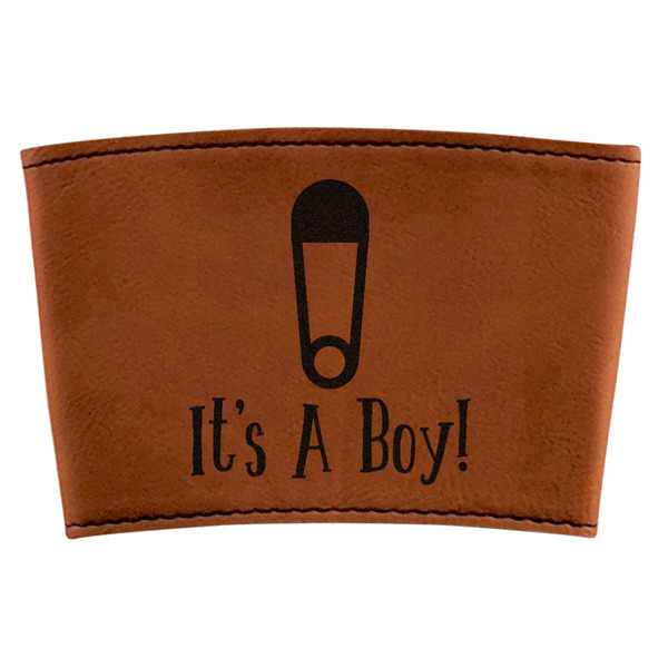 Custom Baby Shower Leatherette Cup Sleeve