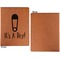 Baby Shower Cognac Leatherette Portfolios with Notepad - Small - Single Sided- Apvl