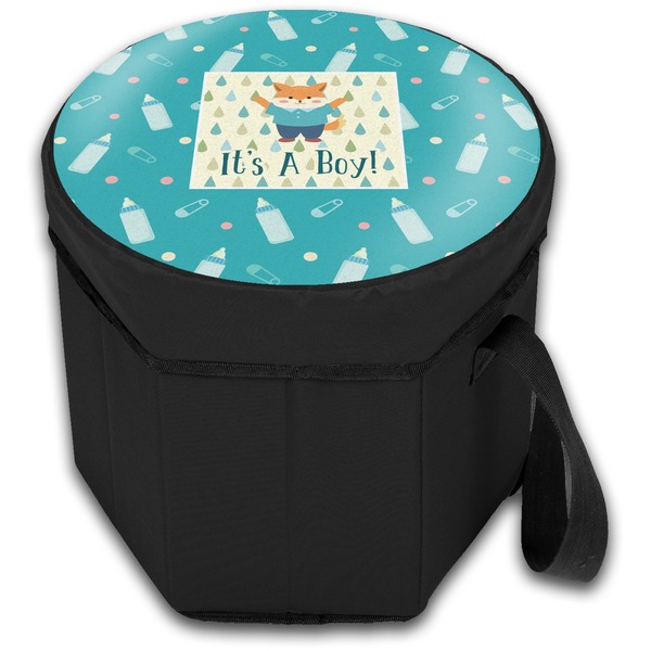 Baby Shower Collapsible Personalized Cooler & Seat (Closed)