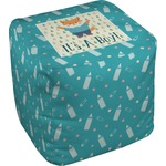 Baby Shower Cube Pouf Ottoman - 13" (Personalized)