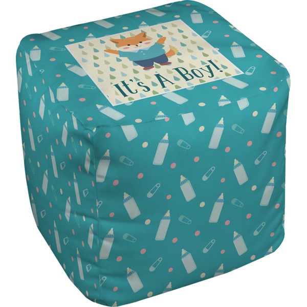 Custom Baby Shower Cube Pouf Ottoman - 13" (Personalized)