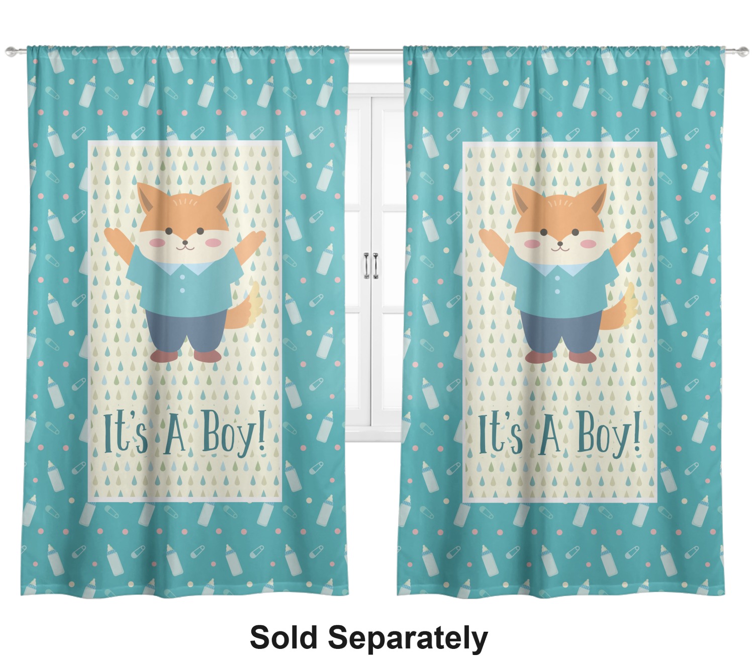 Custom Baby Shower Curtain (Personalized) YouCustomizeIt