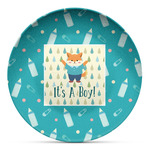 Baby Shower Microwave Safe Plastic Plate - Composite Polymer (Personalized)