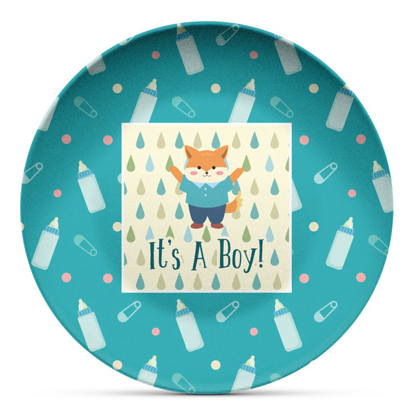 Custom Baby Shower Microwave Safe Plastic Plate - Composite Polymer (Personalized)