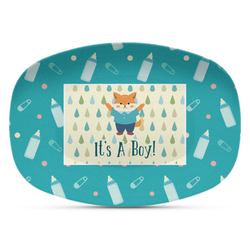 Baby Shower Plastic Platter - Microwave & Oven Safe Composite Polymer (Personalized)