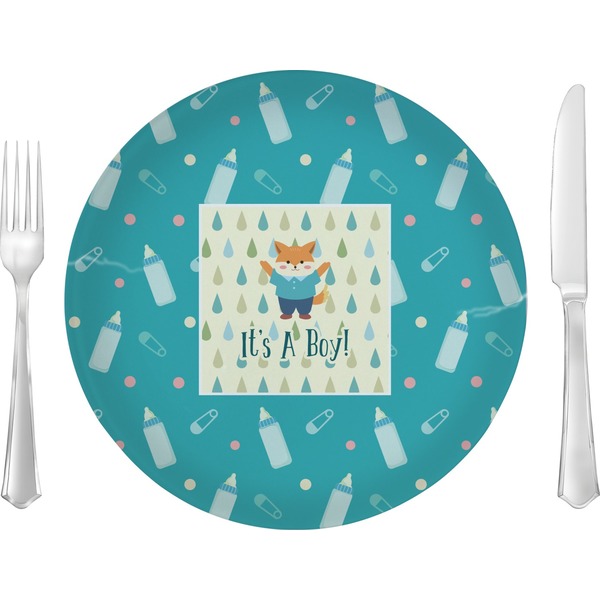 Custom Baby Shower Glass Lunch / Dinner Plate 10" (Personalized)
