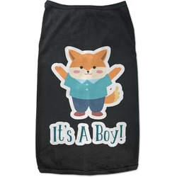 Baby Shower Black Pet Shirt - L (Personalized)