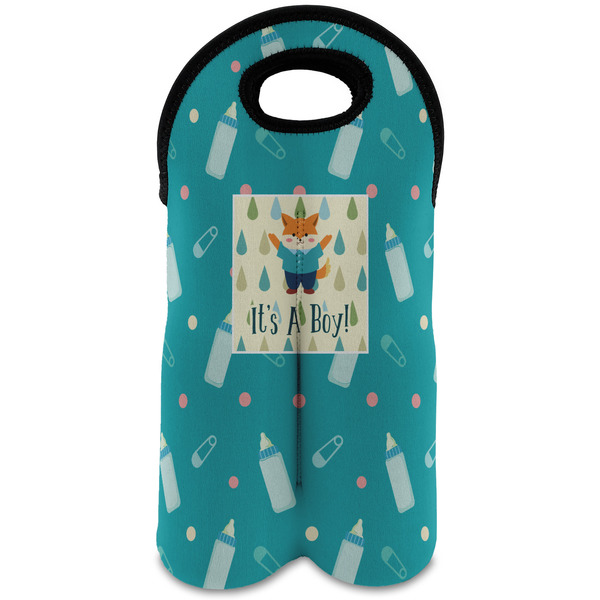 Custom Baby Shower Wine Tote Bag (2 Bottles) (Personalized)