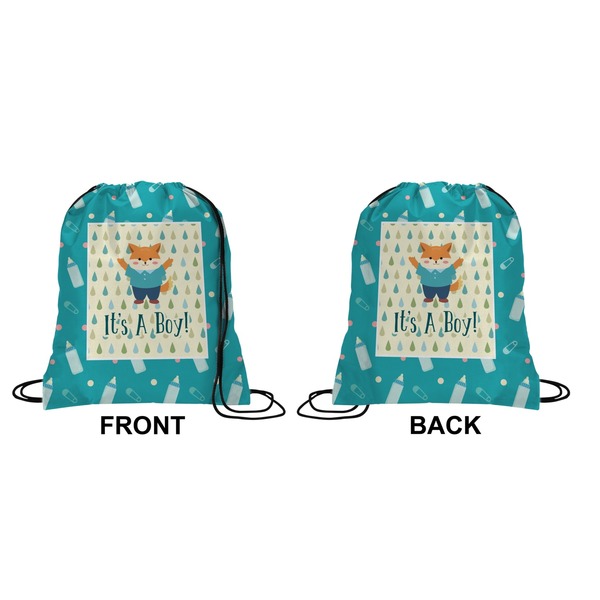 Baby Shower Drawstring Backpack Front & Back Medium
