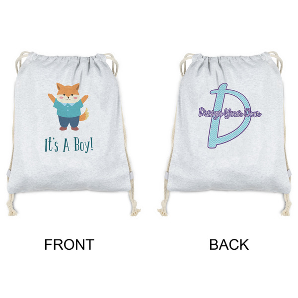 Baby Shower Drawstring Backpacks - Sweatshirt Fleece - Double Sided - APPROVAL