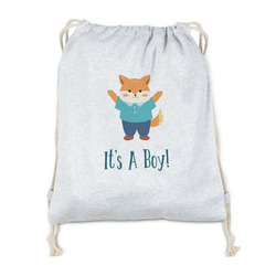 Baby Shower Drawstring Backpack - Sweatshirt Fleece - Double Sided