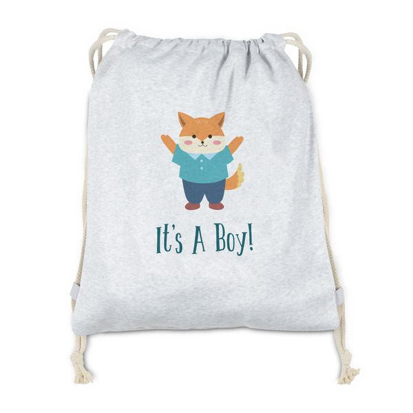 Custom Baby Shower Drawstring Backpack - Sweatshirt Fleece - Double Sided