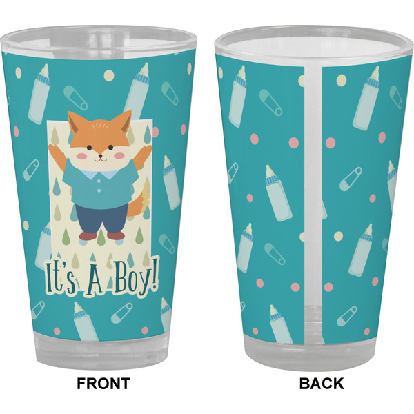 Baby Shower Pint Glass - Full Color - Front & Back Views
