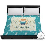 Baby Shower Duvet Cover - King (Personalized)