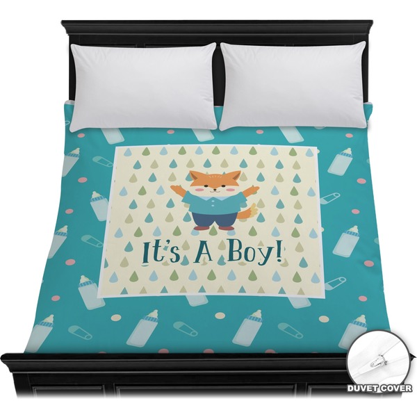 Custom Baby Shower Duvet Cover - Full / Queen (Personalized)