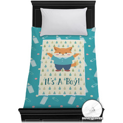 Baby Shower Duvet Cover - Twin XL (Personalized)