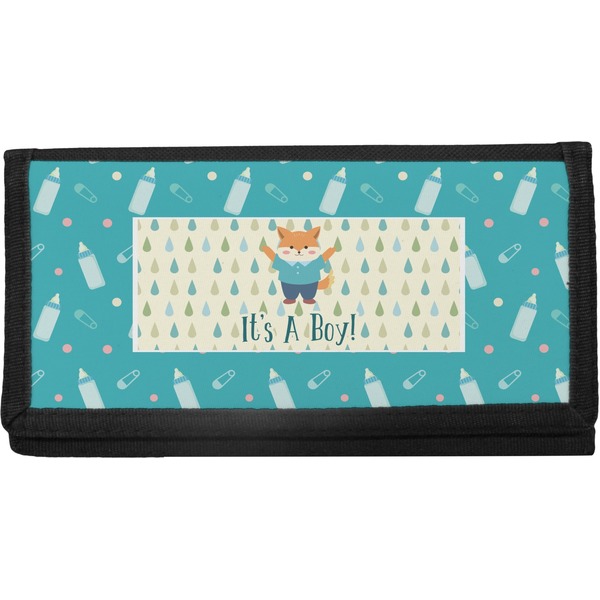 Custom Baby Shower Canvas Checkbook Cover (Personalized)