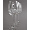 Baby Shower Engraved Wine Glasses Set of 4 - Front View