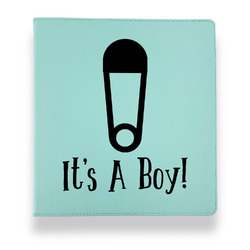 Baby Shower Leather Binder - 1" - Teal